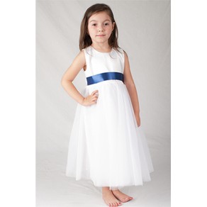 Girls White Bridesmaid Dress