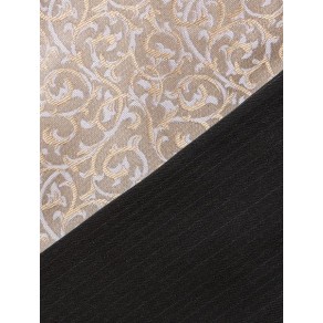  HP3  (Marcel 'Andre' 5 Piece Black Pinstripe Suit with Gold Waistcoat & Cravat)- BUY OR HIRE from just £10.99