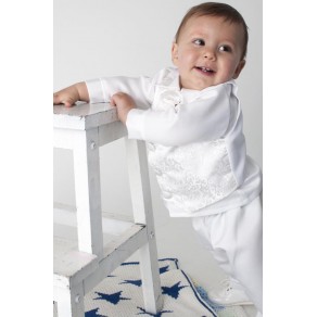 BOYS PAISLEY CHRISTENING SUIT IN WHITE BUY OR HIRE from just £10.99