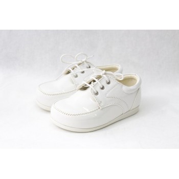 BOYS EARLY STEPS ROYAL SHOES IN WHITE (HP1)